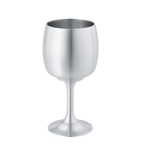 Wine Dinking Cup Goblet Superior Quality Round Shape Silverware Glassware Mirror Polished Beer Goblet From India