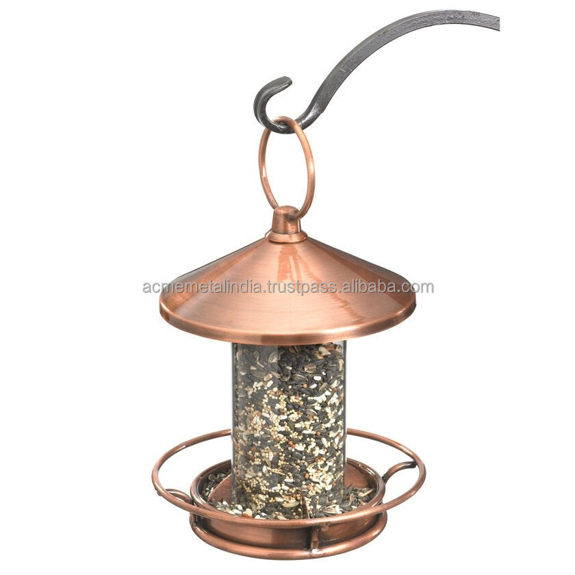 Wholesale Garden Bird Feeder Fabulous Design Outdoor Copper Metal Bird Feeder and Food Holder For Balcony Usage