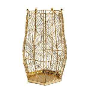 Exclusive Quality Gold Polished Metal Iron Umbrella Stand and Rack Marvelous Design Large Size Customized Shape Umbrella Stand