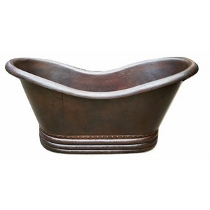 Modern Style Customized Shape Free Standing Bathtub Hammered Design Bathtub Copper Metal Bathing Tub With Premium Quality