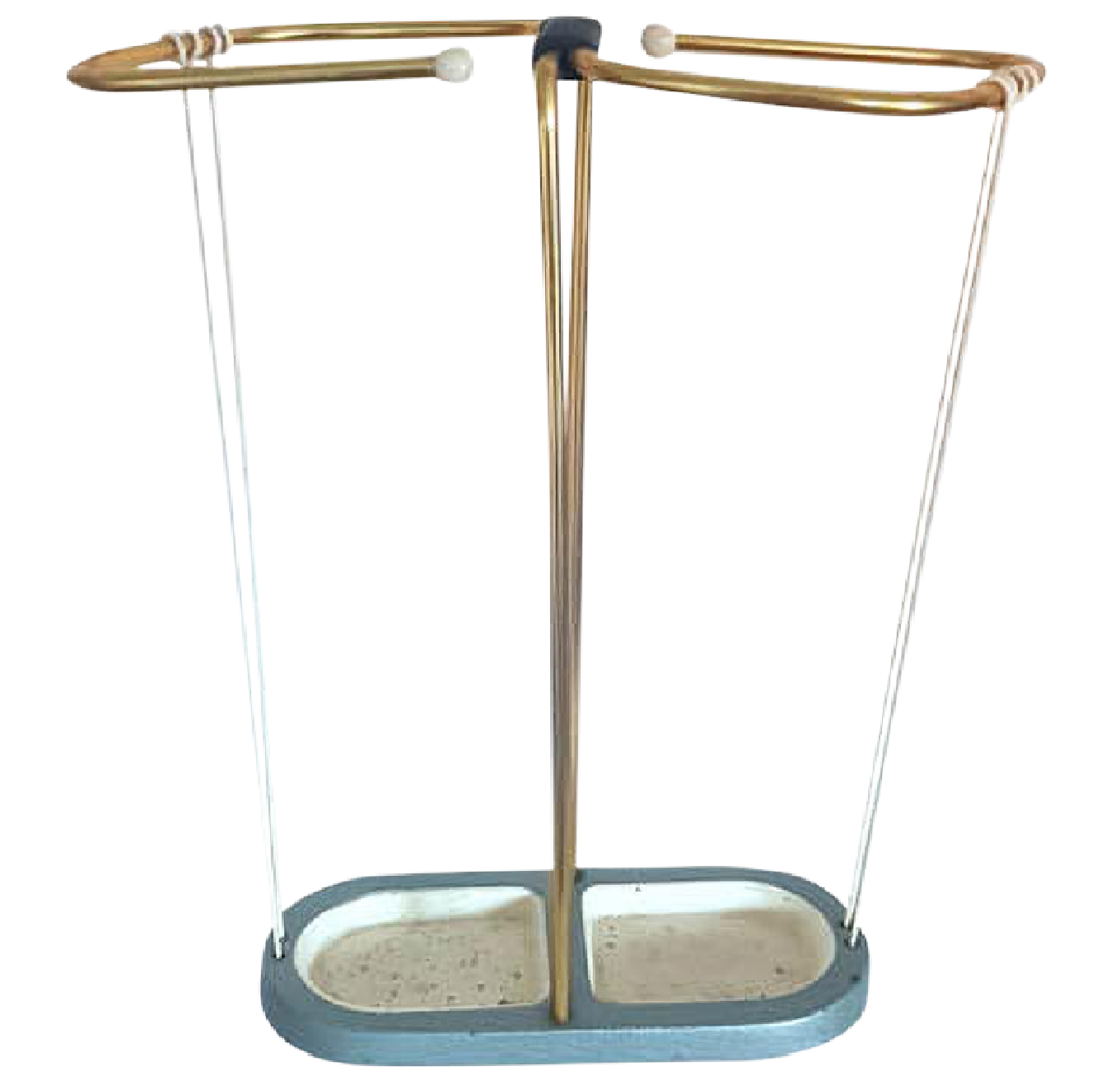 Antique Shape Umbrella Stand With Mesh Wire Gold & Blue Color Umbrella Storage Rack Umbrella Bucket Indoor Home Decoration