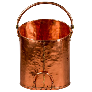 Greatest Quality Pure Copper Coal Bucket With Metal Handle Indoor And Outdoor Gardening Coal Basket For Fire Pit Accessories