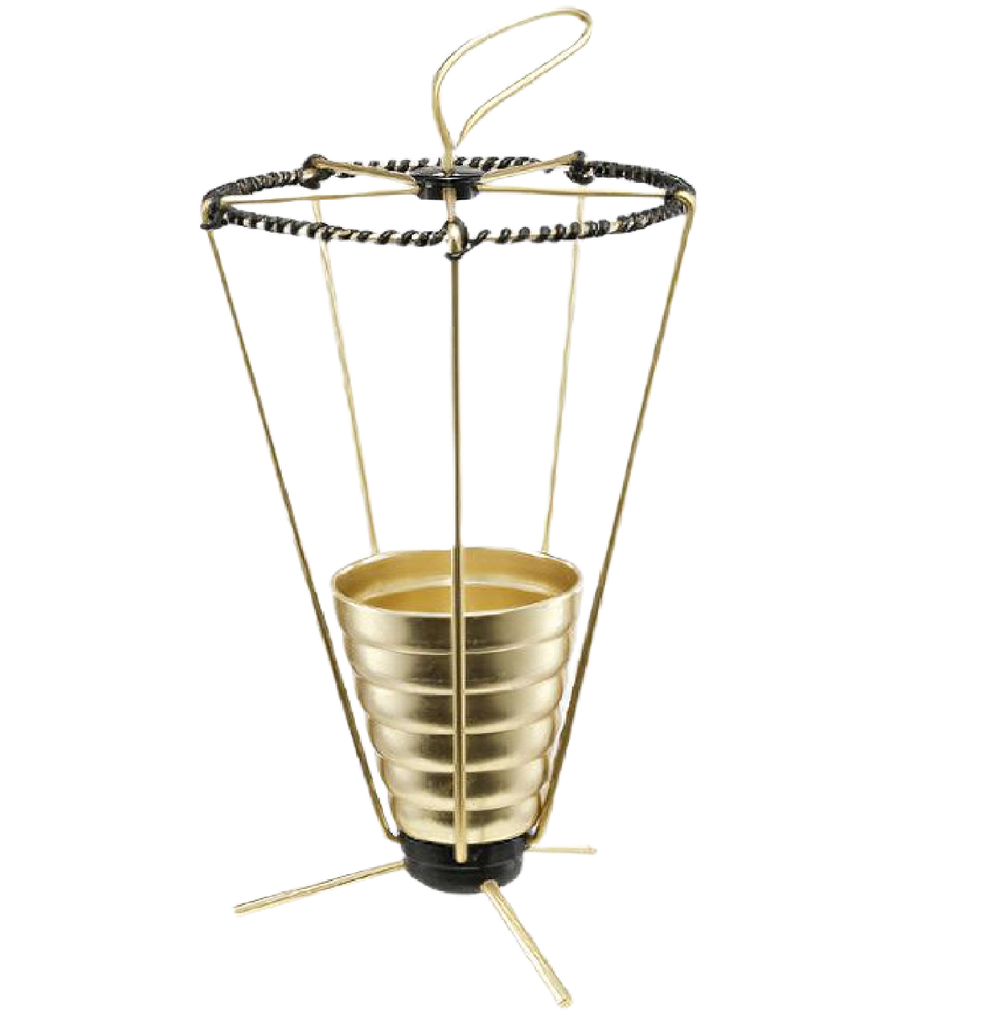 Antique Design Umbrella Stand With Mesh Wire Gold And Black Color Umbrella Storage Rack Umbrella Bucket Indoor Home Decoration