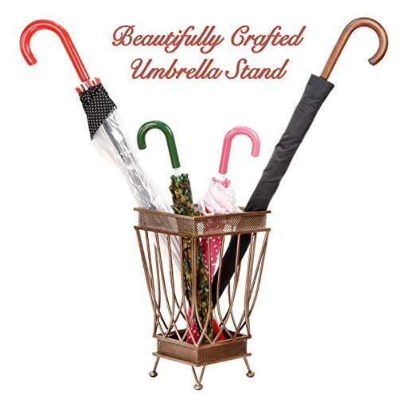 Latest Design Square Shape Metal Umbrella Holder Finest Quality Household Iron Umbrella Stand At Attractive Price