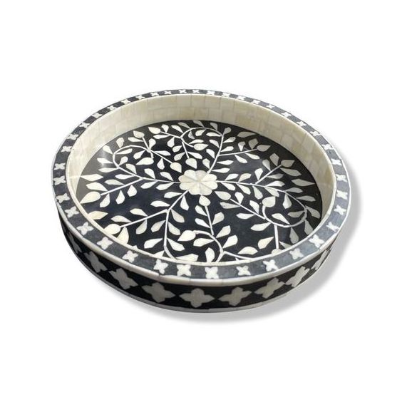 Standard Bone Inlay Handmade Tray For Home Restaurant Furniture Bone Inlay Tray best quality Rolling Tray