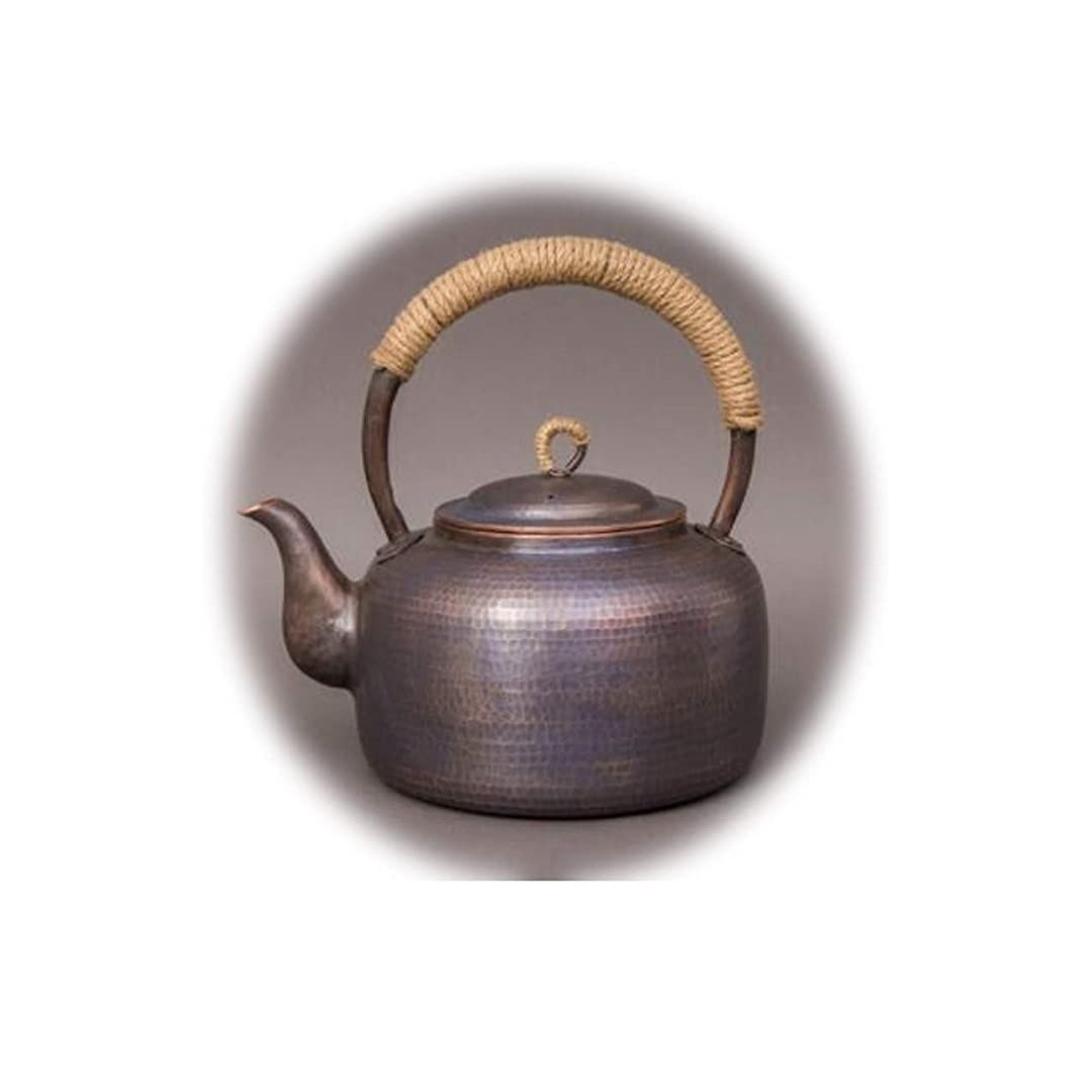 Grey Color Kettle Modern Style Custom Color Rope Wrapped Handle For Home Kitchen Hotel And Restaurant Copper Tea Kettle