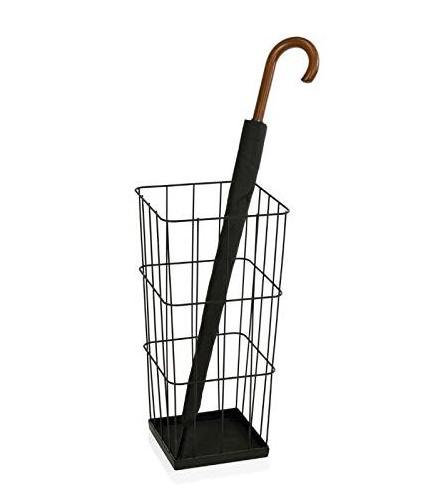 Metal Rain Gear Umbrella Stand Greatest Quality Meal Black Powder Coated Solid Iron Umbrella Holder and Stand In India