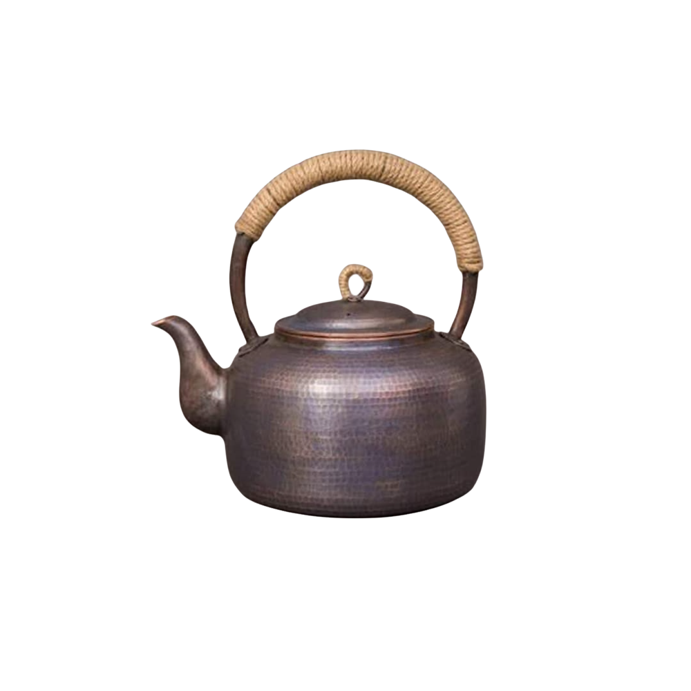 Grey Color Kettle Modern Style Custom Color Rope Wrapped Handle For Home Kitchen Hotel And Restaurant Copper Tea Kettle