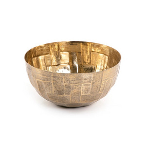 Superior Quality Gold Plated Bowl Metal Large Size Food Serving Bowl Top Seller Tableware Kitchen Mixing Bowl