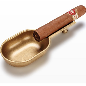 Spoon Shape Ashes Tray With Golden Color Tabletop Smoking And Lighter Accessories Pocket Ashtray Supplies Tabletop Designer