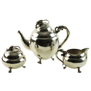 Tea and Coffee Serving Kettle Marvelous Design Gold Polished Table Top Stainless Steel Brass Coffee Tea Pots From India