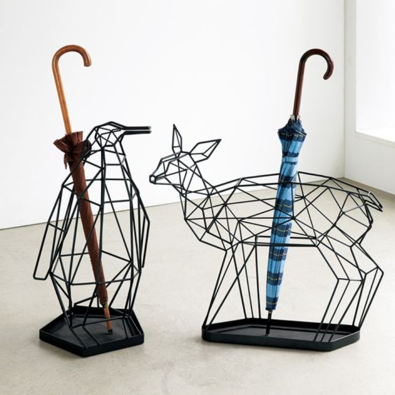 Metal Iron Household Umbrella Holder and Stand Customized Shape Large Size Home Decorative Umbrella Stand and Rack