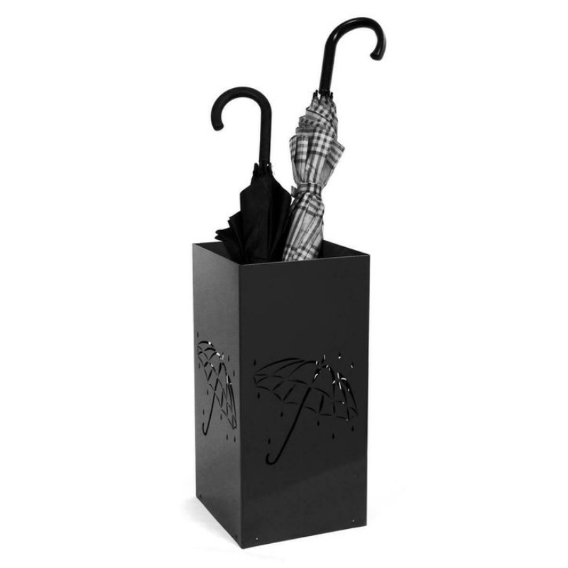 Metal Black Powder Coated Umbrella Stand Round Shape Indoor Household Home Decoration Umbrella Stand and Holder