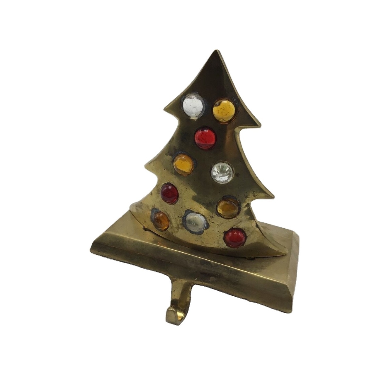 Hanging Stocking Holder Tree Design With Gold Color Festive Party On Best Reasonable Price Christmas Accessories Holder