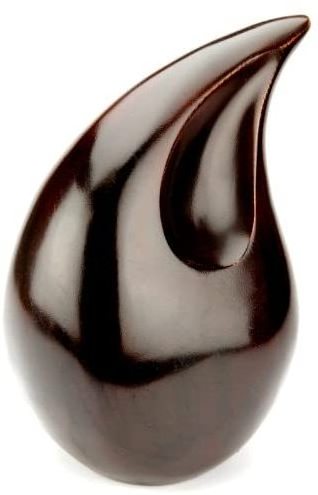 Metal Tear Drop Cremation Urn Chocolate Color Enamel Design  Funeral Supplies Metal Adult Ashes Urn Brass Mini Most Selling Pot