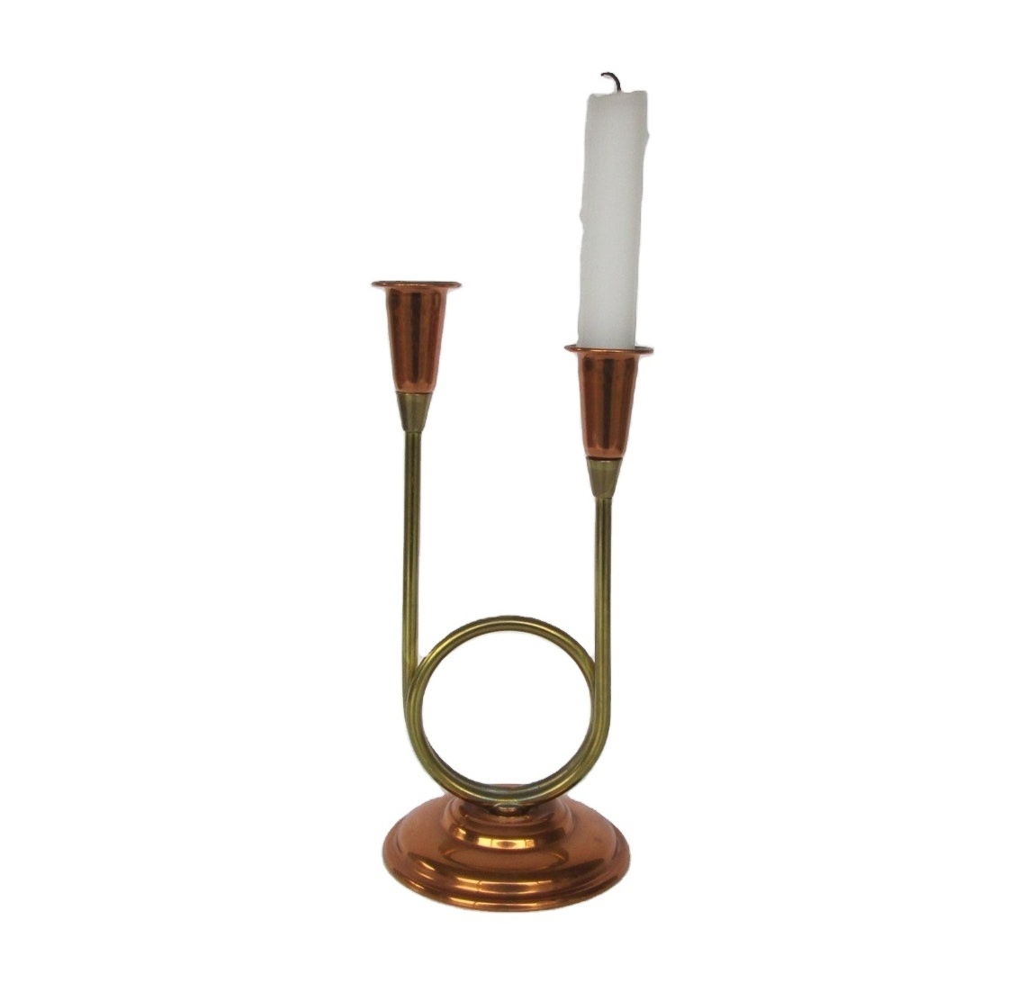 Classic Metal Taper Candle Holder 2 Candles Brass/Iron Gold Finishing Best Quality Metal Handcrafted Product Made In India