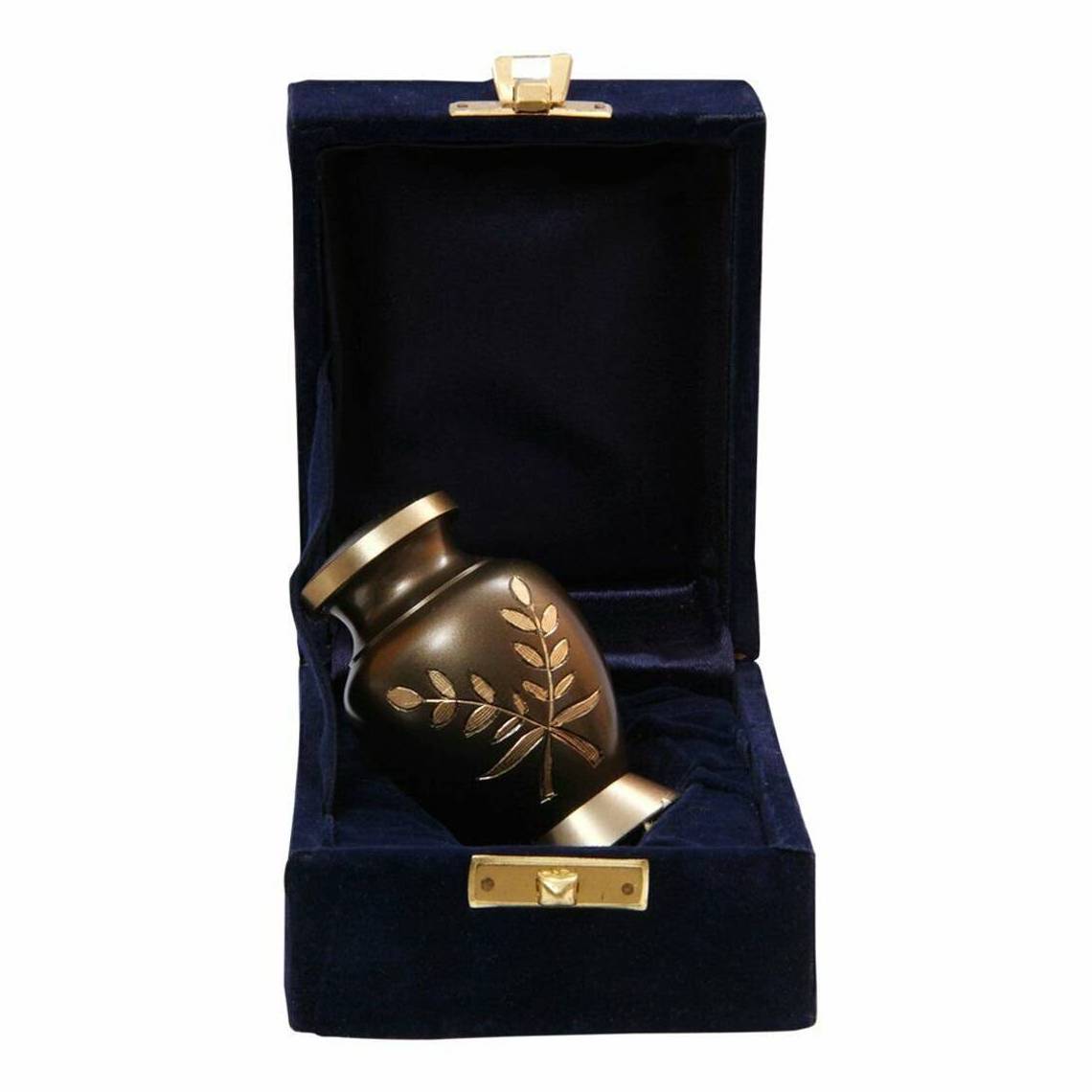 Funeral Supplies Metal Coffin Casket Funeral Supplies With Gold Colour And Custom Design Enamelled Design Cremation Ashes Urn