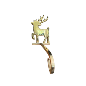 Metal Deer Design Stocking Holder With Golden Color At Reasonable Price Christmas Decoration Ornaments Accessories Supplies