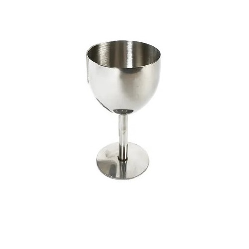 Wine Dinking Cup Goblet Superior Quality Round Shape Silverware Glassware Mirror Polished Beer Goblet From India