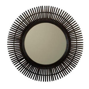 Trimming Mirror Round Shape Black Color Frame Wall Mounted Saloon Mirror For Home Decorative Washroom Accessories