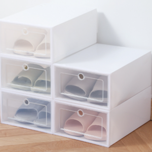 Plastic Shoe Box Shoe Storage Shoe Boxes Transparent Carton Foldable Clothing Organizer Folding Storage Goods Packing Items