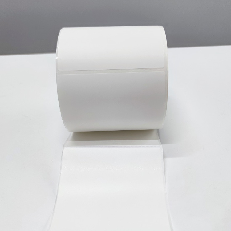 Factory custom size small roll transfer labels self adhesive thermal paper roll self-adhesive label