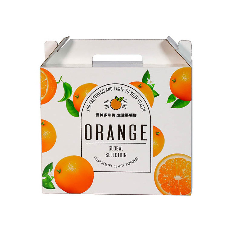 Hot selling Cardboard Carton Custom logo packaging fruit corrugated paper fruit storage box