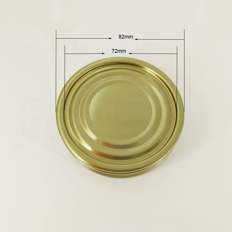 Can Lid 73mm Metal Bottom End Custom Size Tinplate Cover Food Canister Tin Ends Tomato Paste Metal Cans Lids