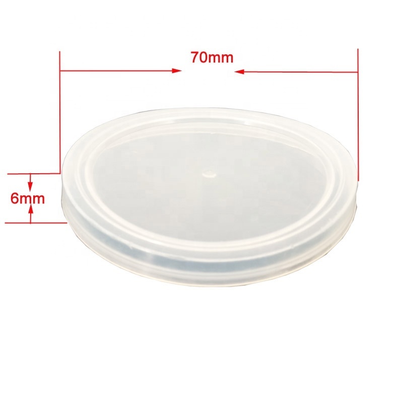 70mm Plastic Tin Can Cover Food Grade PE Plastic Cap Bottle Components Canister Lids