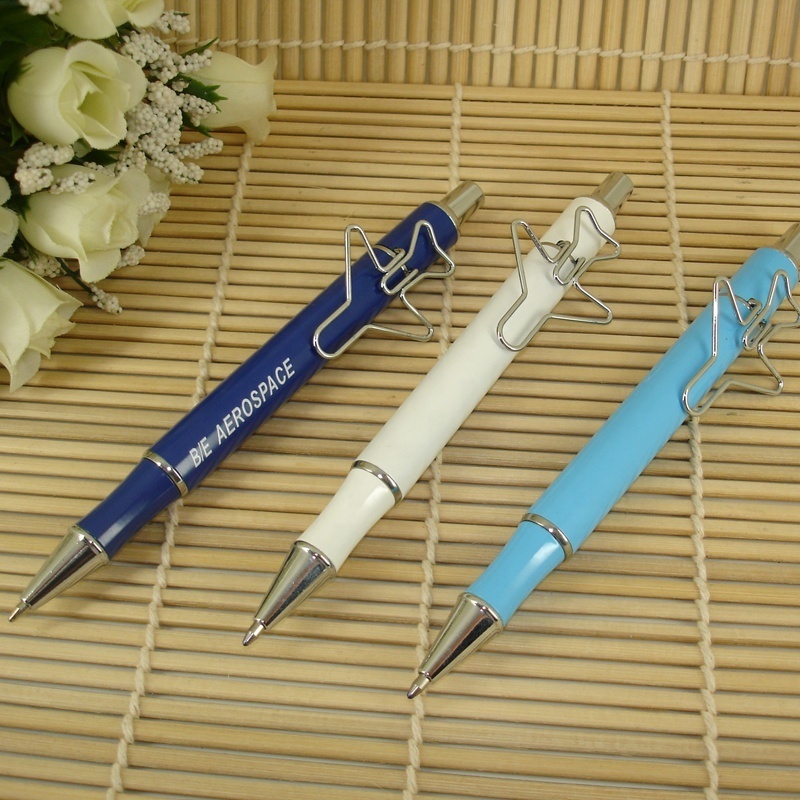 ACMECN Original Design Metal Promotional Ballpoint Pen Creative Personal Propelling Plane style Clip Ball Pen