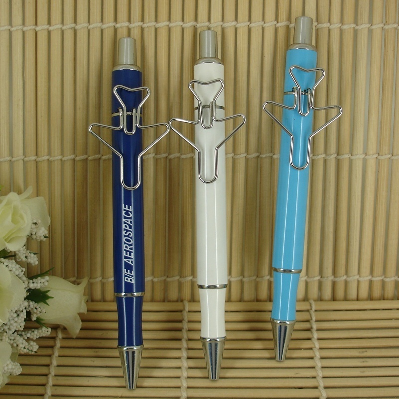 ACMECN Original Design Metal Promotional Ballpoint Pen Creative Personal Propelling Plane style Clip Ball Pen