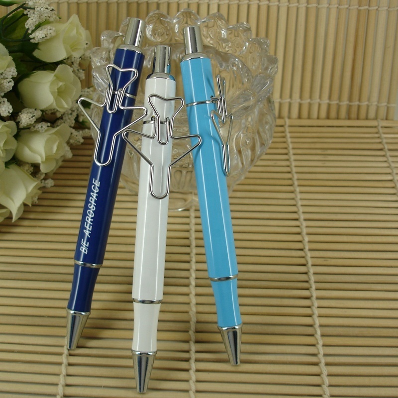 ACMECN Original Design Metal Promotional Ballpoint Pen Creative Personal Propelling Plane style Clip Ball Pen