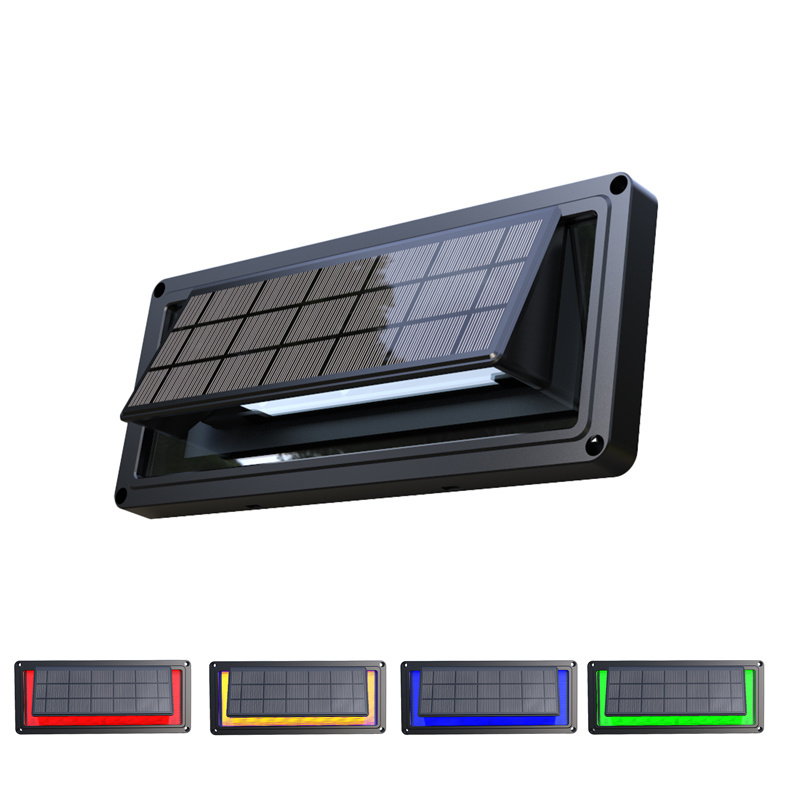 Exterior wall mounted solar med starburst led garden lamps steady light switch on off auto led garden lights voice control