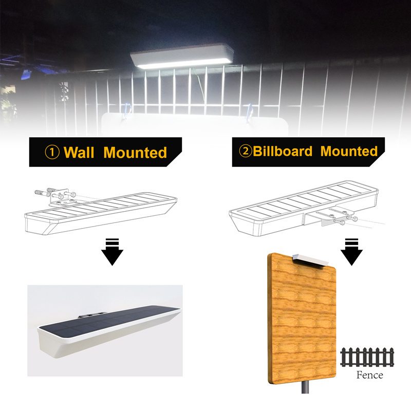 2 Pack signage  solar power billboard LED lighting solar wall  led light for outdoor sign real estate sign light housenumer