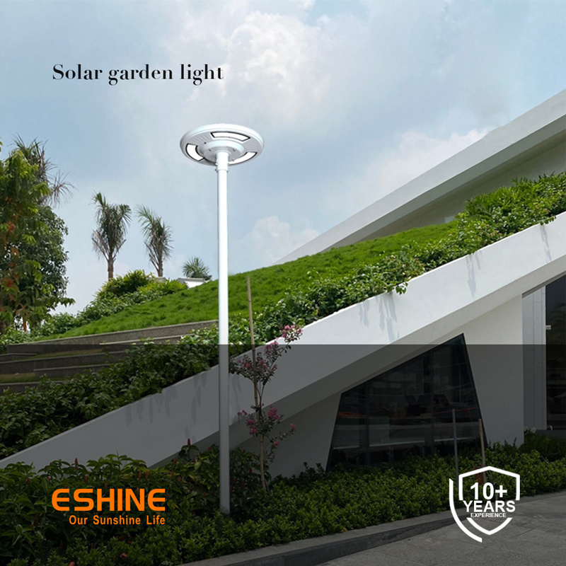 Solar integrated UFO street light  IP65 waterproof  garden light remote control can use by sea street lights