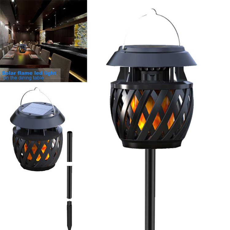 Newly Arrival Yard  Decor Landscape Lamp 96pcs Led Outdoor Patio Solar Lights Solar Fire Flickering Flame Torch