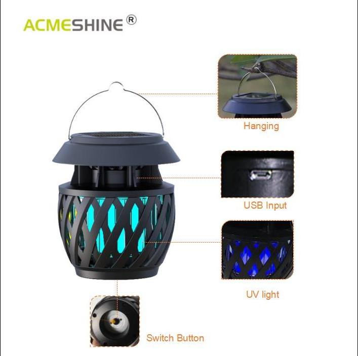 Summer New Solar Mosquito Bug Killer Lantern with Automatic Cleaning for Bedroom and outdoor garden lighting