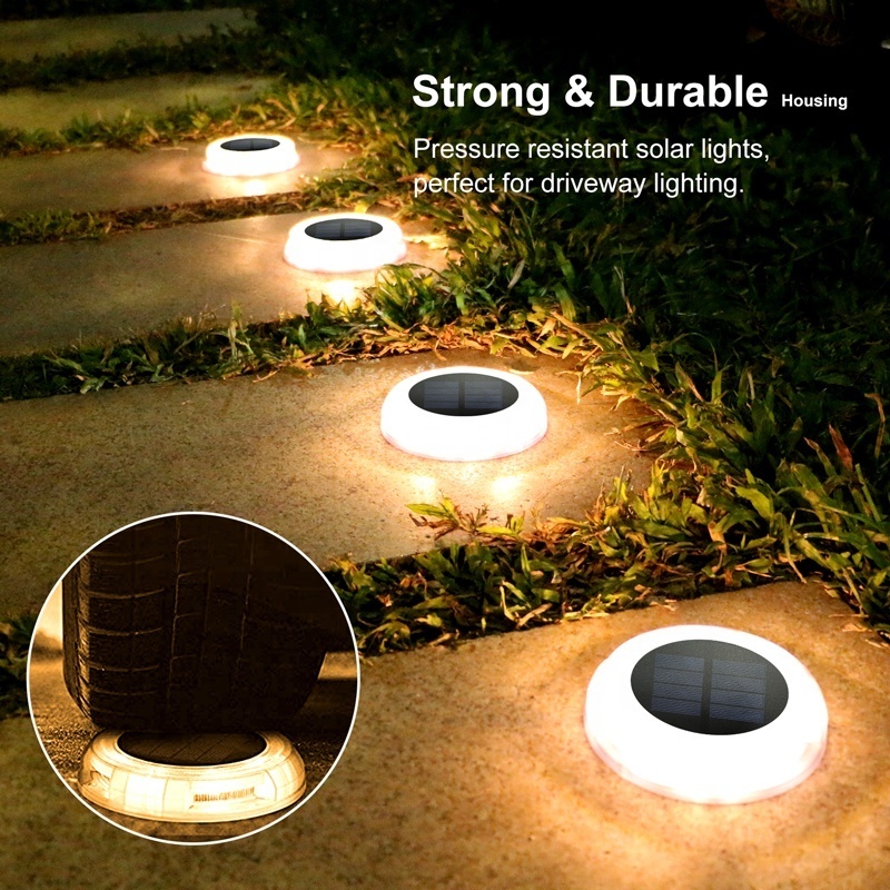 Solar deck light for outdoor pathway garden IP67 wireless solar power led light