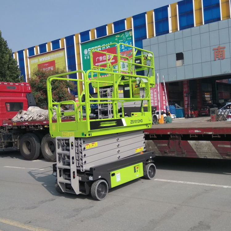 Electric scissor lift truck 12m height mobile man lift ZS1012HD