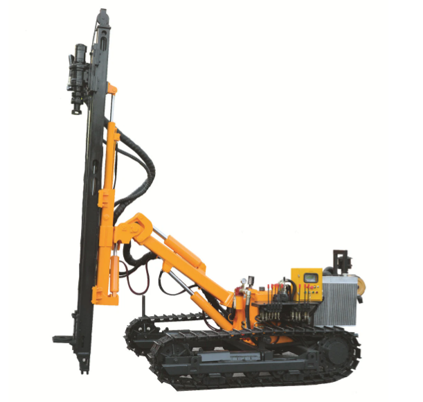 JK590BC-2A Crawler mounted hydraulic 50m DTH drilling rig with Air Compressor