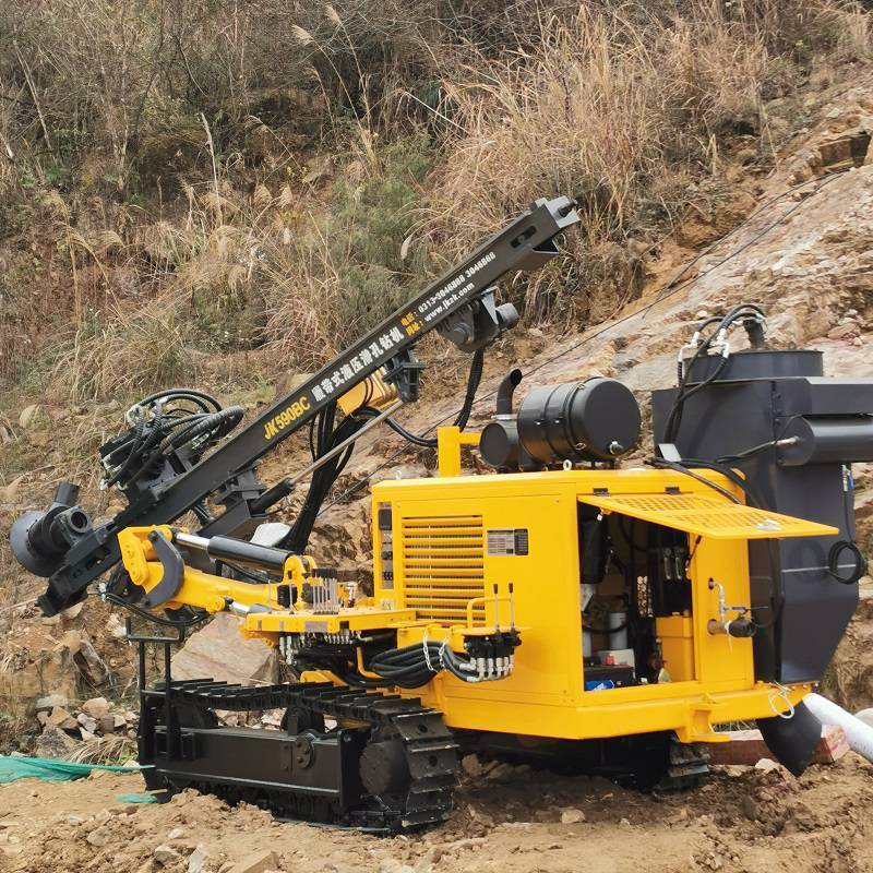 JK590BC-2A Crawler mounted hydraulic 50m DTH drilling rig with Air Compressor