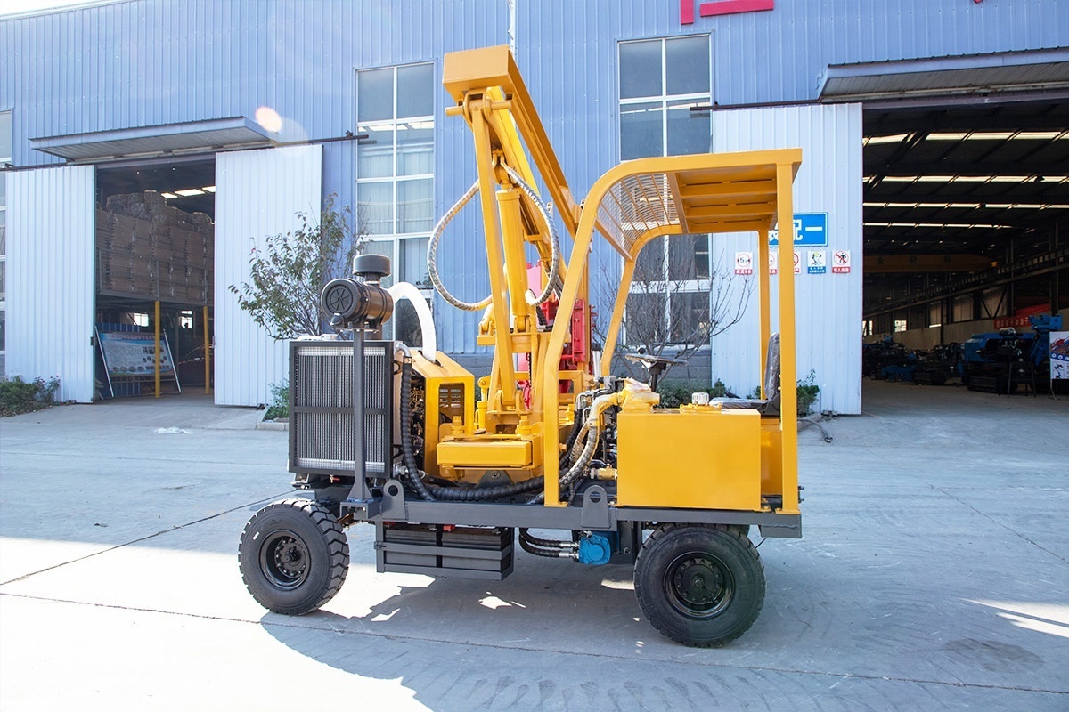 Hydraulic Loader walking Guardrail Pile Driver Post Fence install vibratory pile driver with spare parts