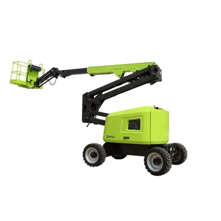 Hydraulic 12m Towable Boom Lift Cherry Pickers Telescopic Boom Lift