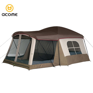 Acome Dropshipping 8 Person Water Resistant Tent with Convertible Screen Room for Family Camping Tent