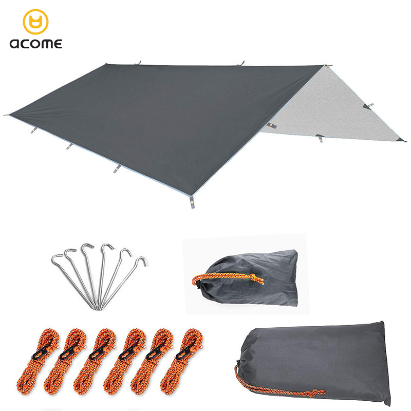 Acome Outdoor Camping Tent Rain Fly Tarp 210D Oxford Ripstop Pu 3000 Waterproof Lightweight Survival Gear Shelter For Camping