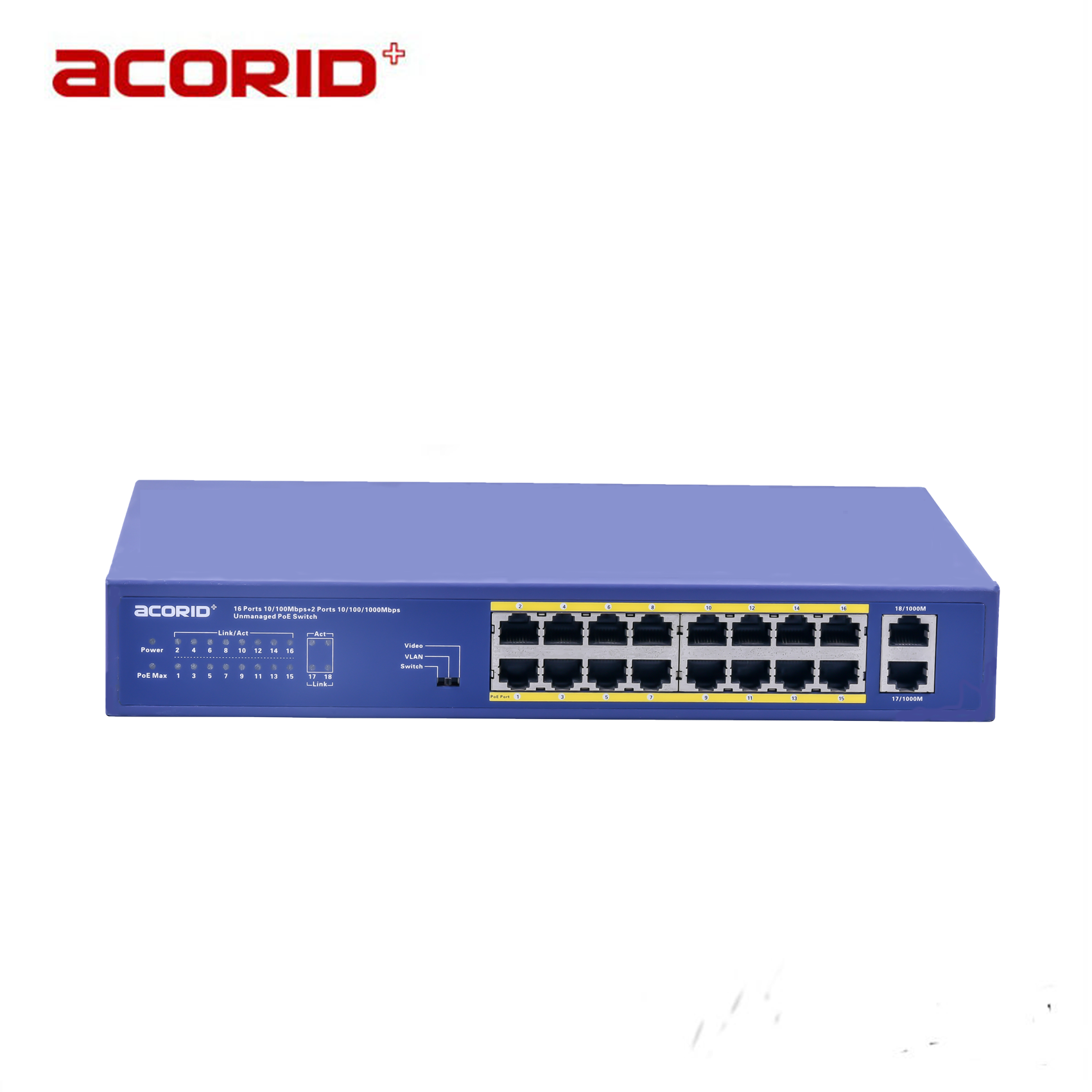 Hot Selling 16 Port Fast with 2 Gigabit SFP Reverse PoE Switch/Optical Switch