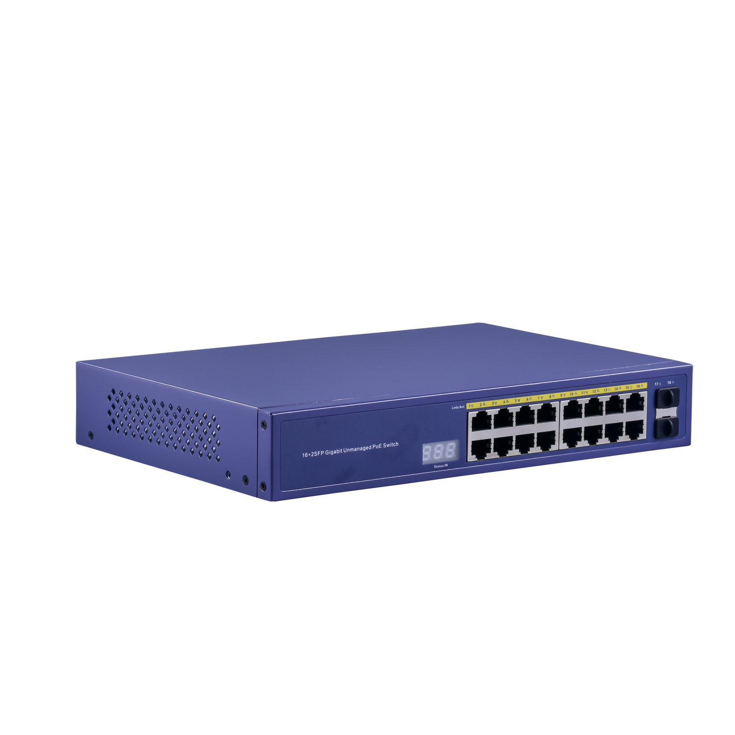 16 port 10/100Mbps POE network switch +2-port SFP uplink for CCTV IP camera