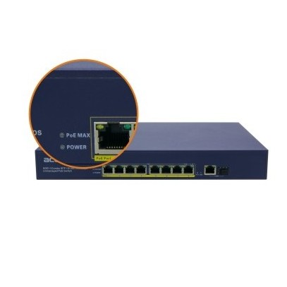 Cheap Price 8 Port Ethernet Hub 10/100/1000Base-Fx PoE Switch and RJ45/SFP