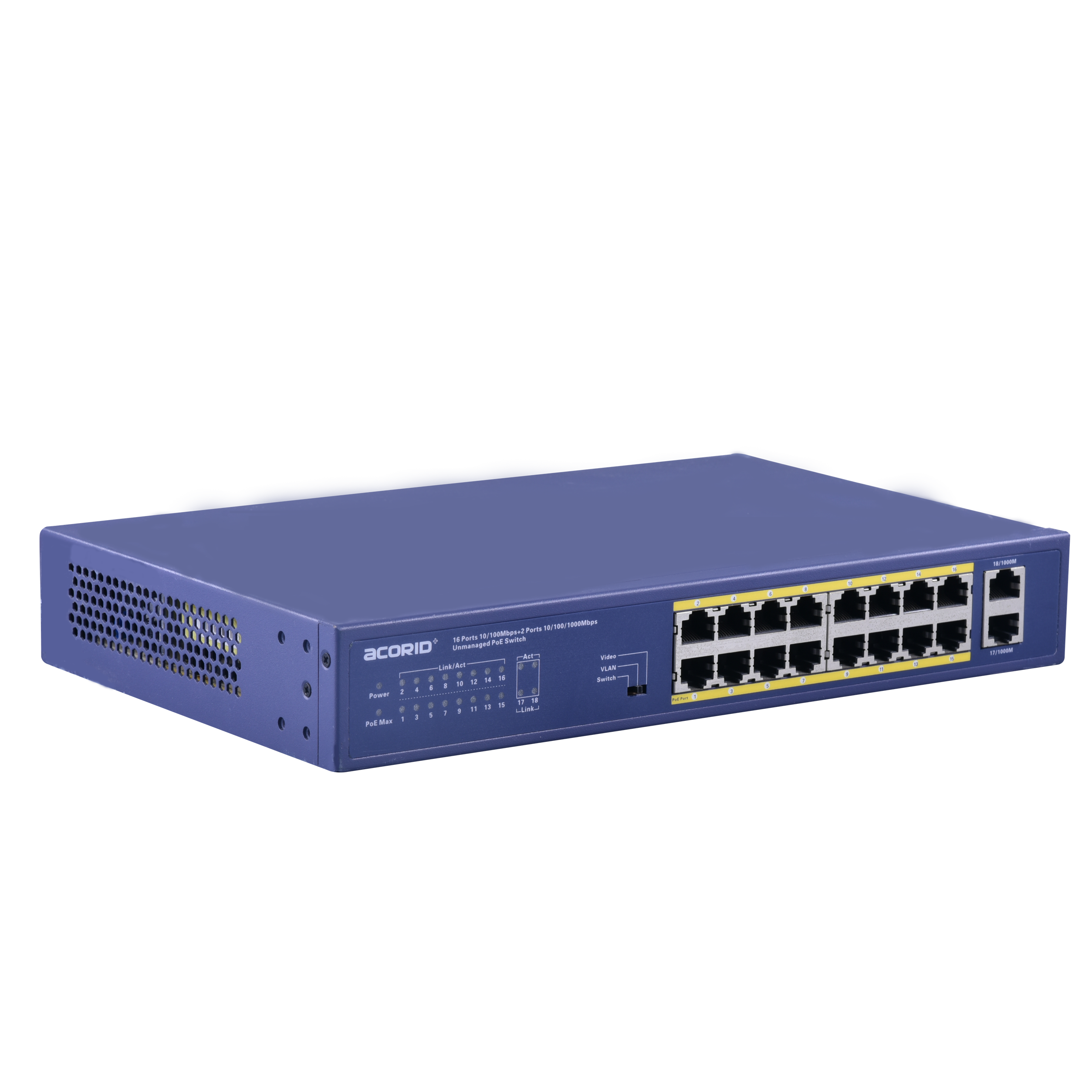 Hot Selling 16 Port Fast with 2 Gigabit SFP Reverse PoE Switch/Optical Switch