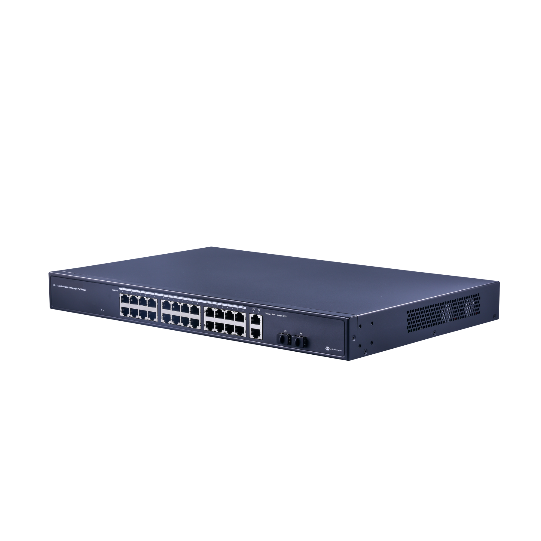 ACORID VLAN Extend 250 Meters 1U Rack Mount 24 ports Gigabit Unmanaged POE Switch